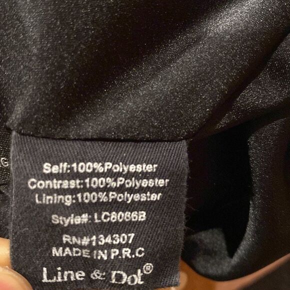 Line & Dot Multi Faux Shearling Coat - Picture 7 of 13